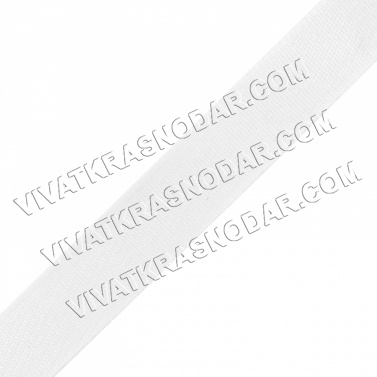 Тесьма брючная 15,5мм арт.05297 белый (25м)