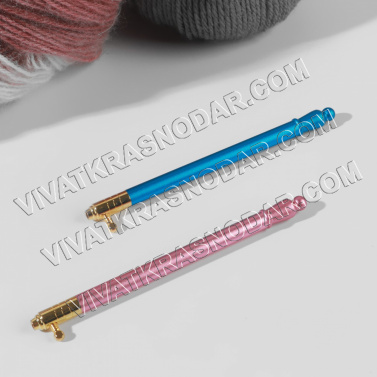 Крючок для вязания алюминий со сменными насадками №0,5-2,75мм, 11,5см арт.7314063 (10шт)