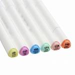 Набор маркеров двусторонние для скетчинга 6цветов 2-6мм арт.MS_38250 пастельные цвета (6шт)