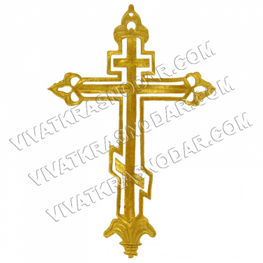 Термоаппликация "Крест" 29*19см арт.JY-01/7434 золото