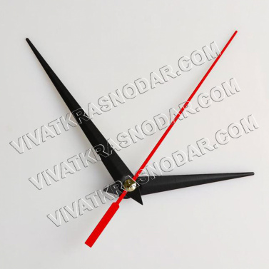 Стрелки для часовых механизмов (часовая/минутная/секундная)59/83/120мм арт.2310942 (черный/красный)