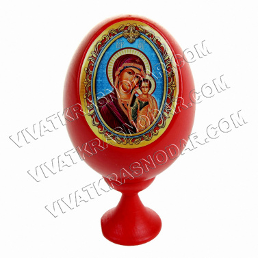 Яйцо на подставке "Казанская икона БМ" 10*5см арт.888762