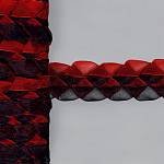 Тесьма "Косичка" 25мм капрон арт.G-111 черный/красный