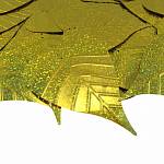 Пайетки-голограмма 100мм "Лист" арт.CQN-1995 золото