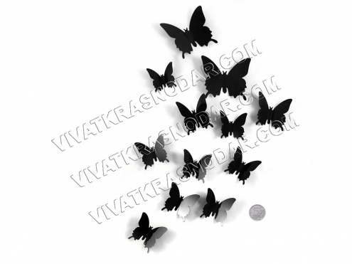 Наклейка 3D "Бабочки" арт.ОЛ-0056 (12шт)