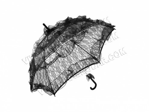 Зонт гипюр d80см арт.1825 черный