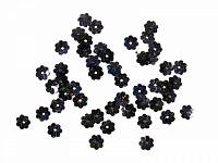 Пайетки-голограмма  8мм "Цветочек" арт.4964 черный (50гр)