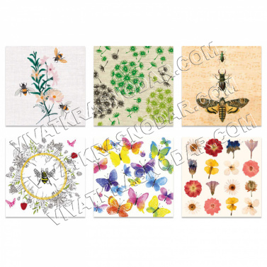 Салфетки для декупажа 33*33см "Love2Art" №1219-12 "Бабочки и цветы" арт.SDP