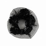 Сетка для волос арт.ФУ-3814 черный с цветочками