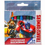 Карандаши восковые 24цв "Transformers" арт.7619036