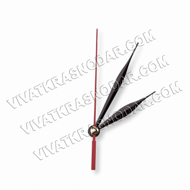 Стрелки для часовых механизмов (часовая/минутная/секундная) 52/70/73мм (черный/красный)