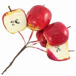 Яблоко на проволоке 13,0см р-р плодов 3,5*3,5см арт.7714173 красный