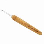 Крючки алюминий для вязания 13,5см с бамбуковой ручкой арт.RHB