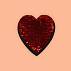 Термоаппликация двусторонняя с пайетками "Сердце" 130*120мм арт.4338581 красный/серебро