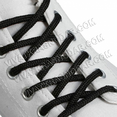 Шнурки для обуви круглые 4мм  80см арт.1622967 черный