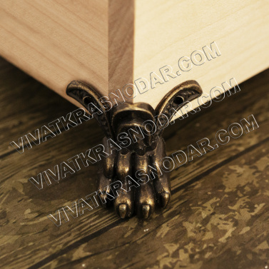 Ножки для шкатулок 41*39*19мм с шурупами арт.MMG-074 бронза