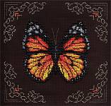 Кларт арт.8-113 "Рыжая бабочка" Набор для вышивания бисером 19,5*19,5см