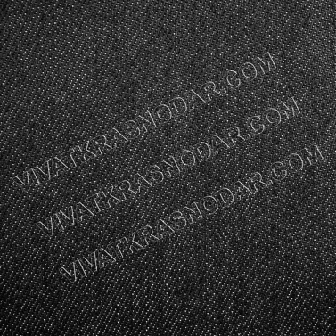 Ткань джинс 100*150см 145г/м арт.823 2-черный 25% п/э 70% х/б 5% эластан