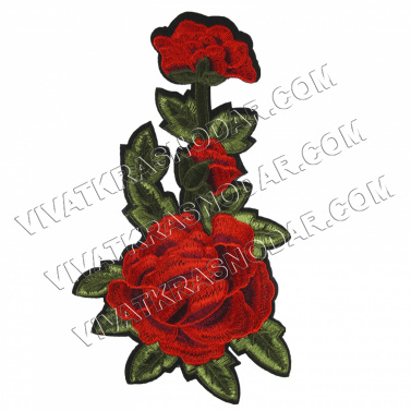 Термоаппликация "Розы" 195*115мм арт.123-3 красный