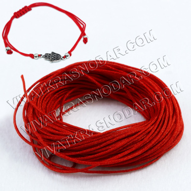 Шнур для плетения нейлон 1,0мм арт.3929847 красный