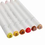 Набор маркеров для скетчинга двусторонние 6цветов 2-6мм арт.MS_38251 осенние цвета (6шт)