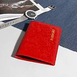 Обложка для паспорта нат.кожа 95*138мм арт.1617688 красный