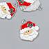 Подвеска металл эмаль "Дед Мороз в колпаке с ягодками" 24*21мм арт.6903944 красный/белый